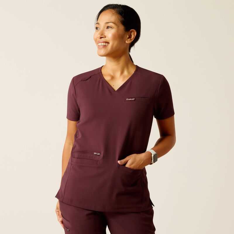 Ariat Burgundy Scrubs Uniform Winetasting | 412GREXTL