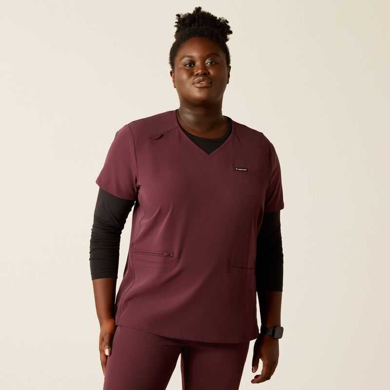 Ariat Burgundy Scrubs Uniform Winetasting | 412GREXTL