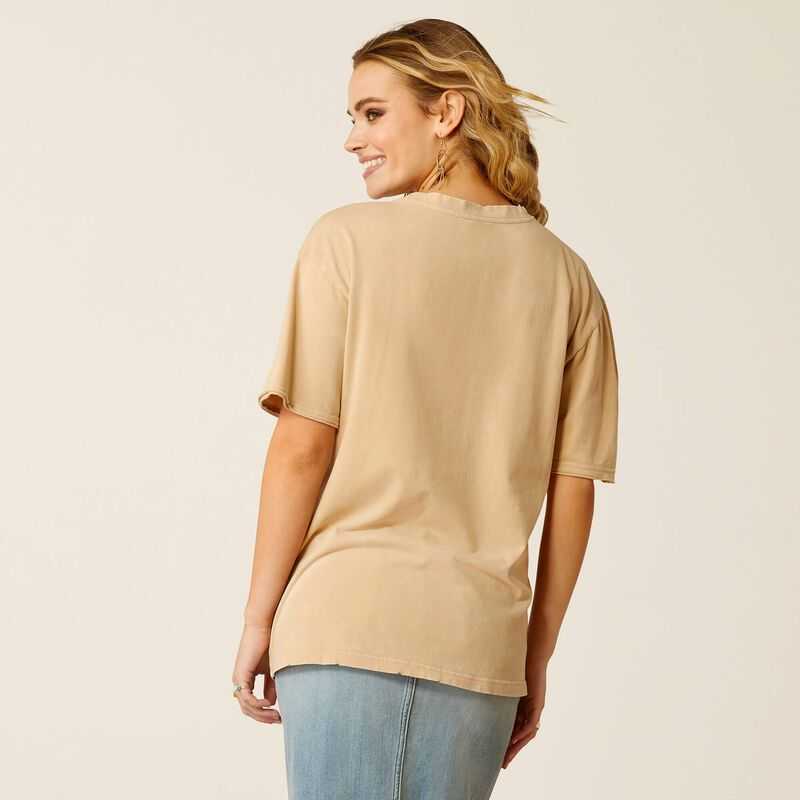 Ariat Burro T-Shirt Cream Wash | 219OITRHL