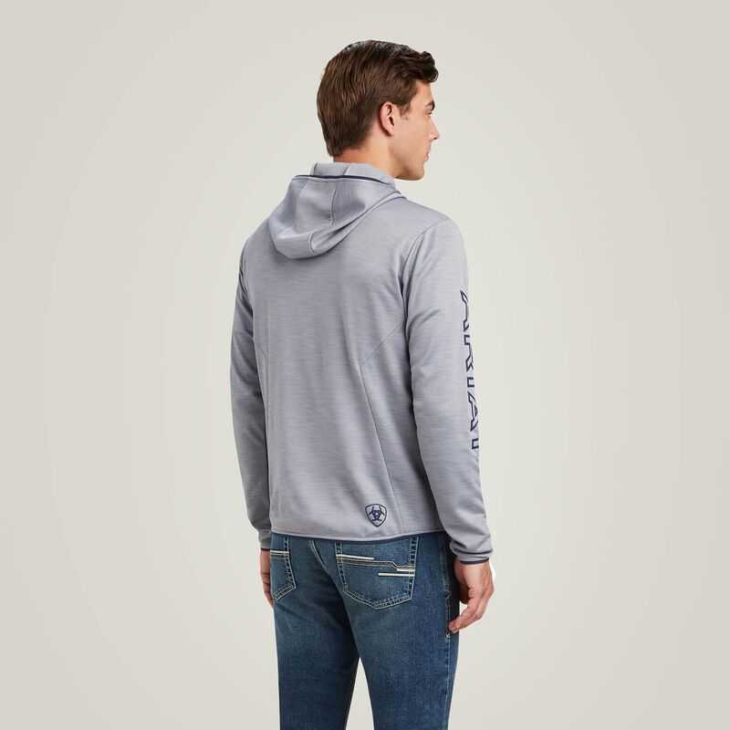 Ariat Byron Full Zip Hoodie Grey | 864GBIRJD