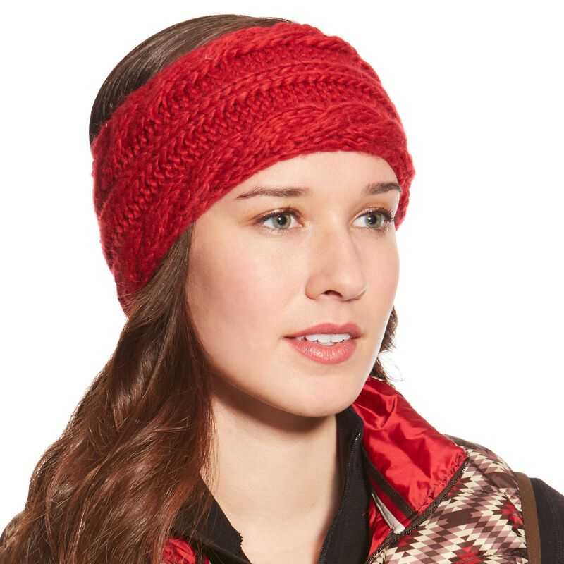 Ariat Cable Headband Headband Red | 294MTISCE