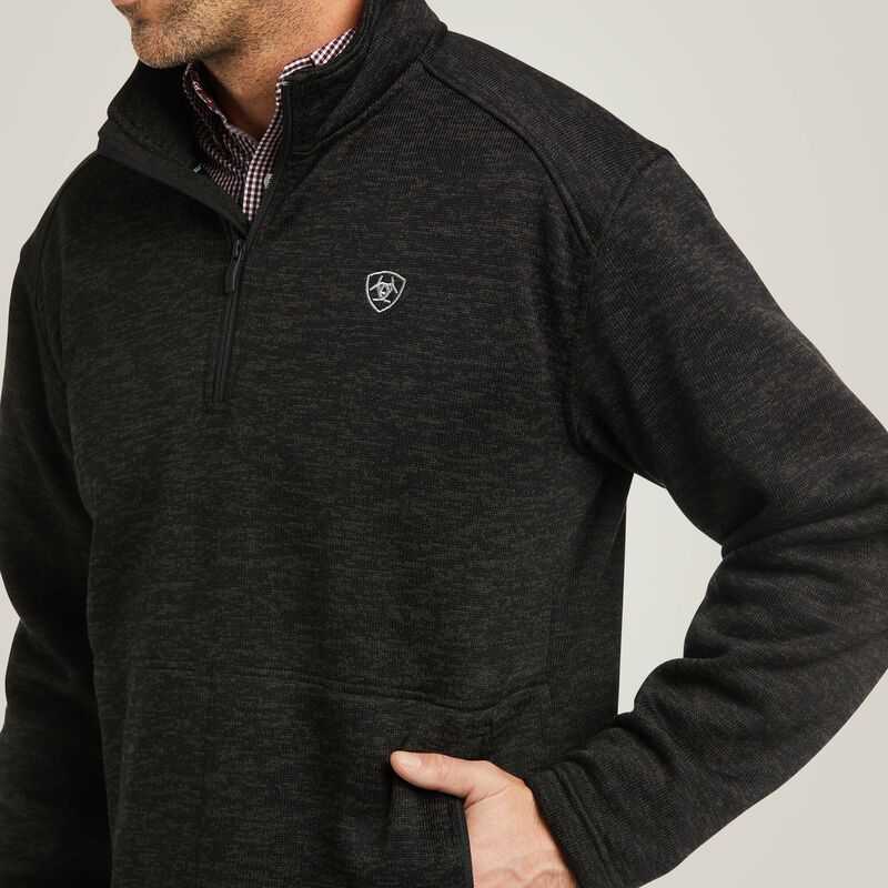 Ariat Caldwell 1/4 Zip Sweater Grey | 298SFCVKR