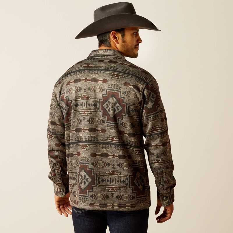 Ariat Caldwell Printed Shirt Jacket Brindle | 418UGYXRI