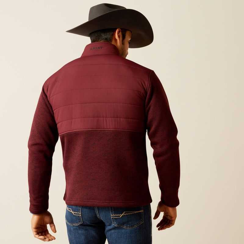 Ariat Caldwell Reinforced Snap Sweater Burgundy | 815DHOMQK