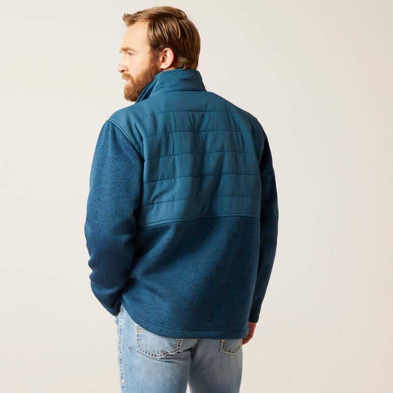 Ariat Caldwell Reinforced Snap Sweater Blue | 015LEJHMT