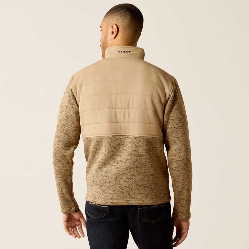 Ariat Caldwell Reinforced Snap Sweater Chinchilla | 120NRPQBK