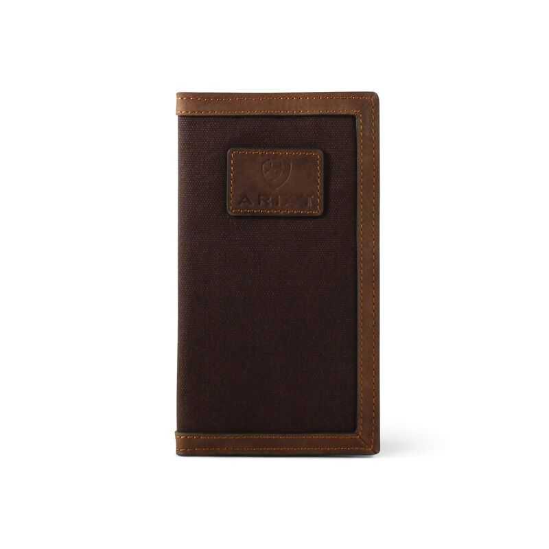 Ariat Canvas Logo Rodeo Wallet Brown | 082CLBQNO