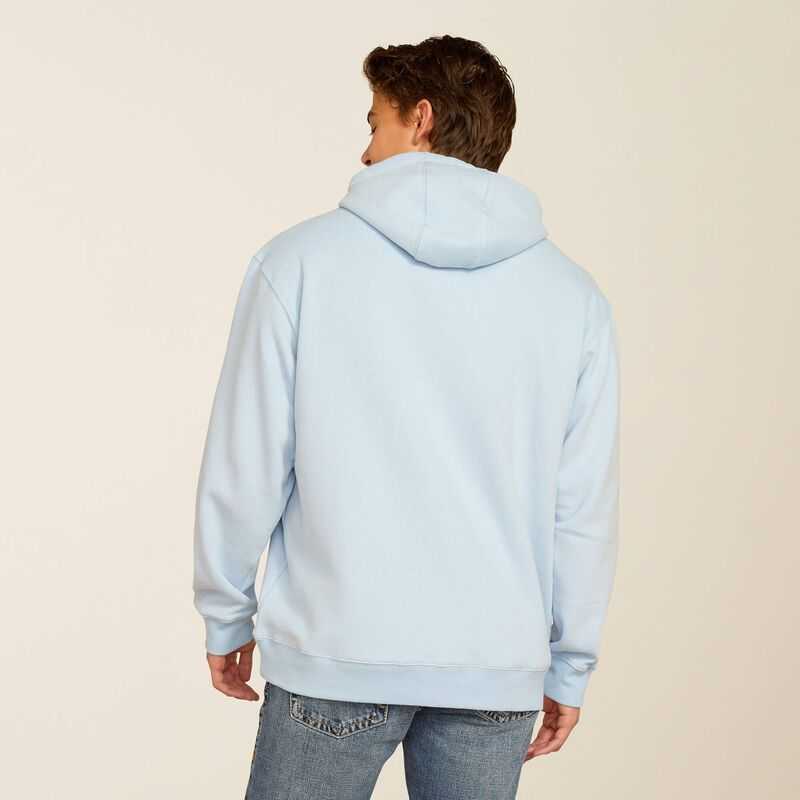 Ariat Canyon Southwest Circle Hoodie Soft Chambray | 827FGDPUE