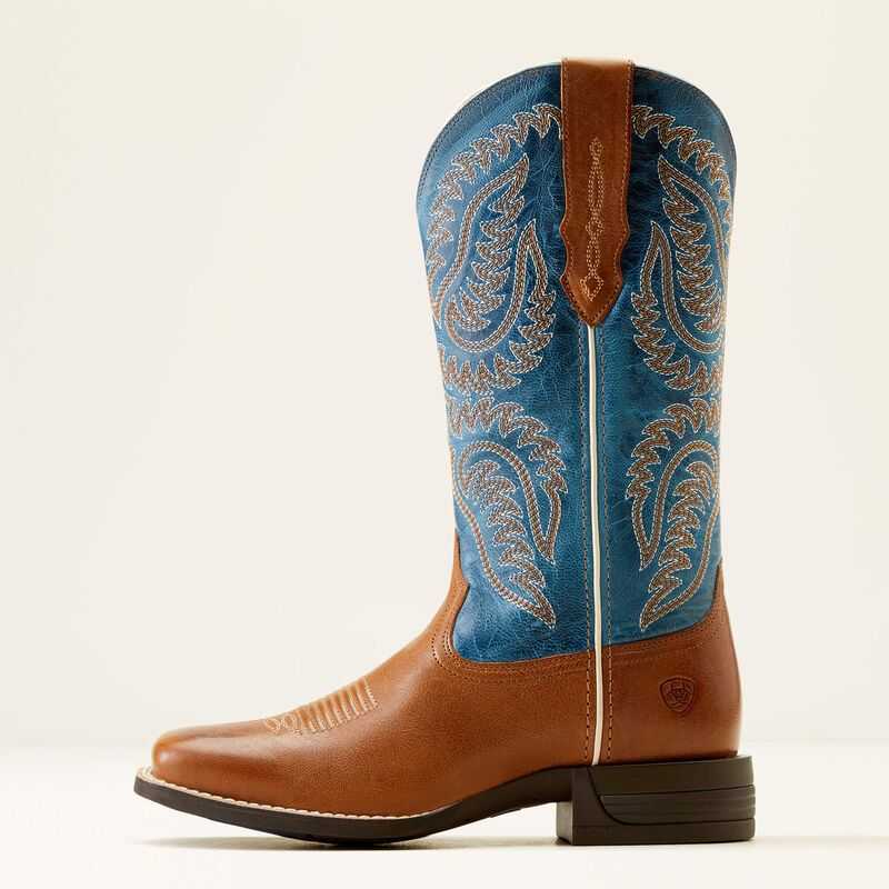 Ariat Cattle Caite Stretchfit Western Boot Blue | 931GHZRKB