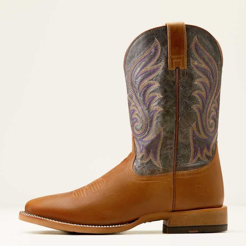 Ariat Cattle Call Cowboy Boot Brown / Purple | 165NXFLZC