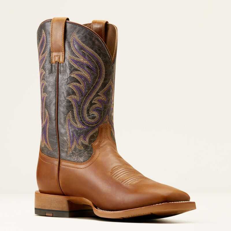 Ariat Cattle Call Cowboy Boot Brown / Purple | 165NXFLZC