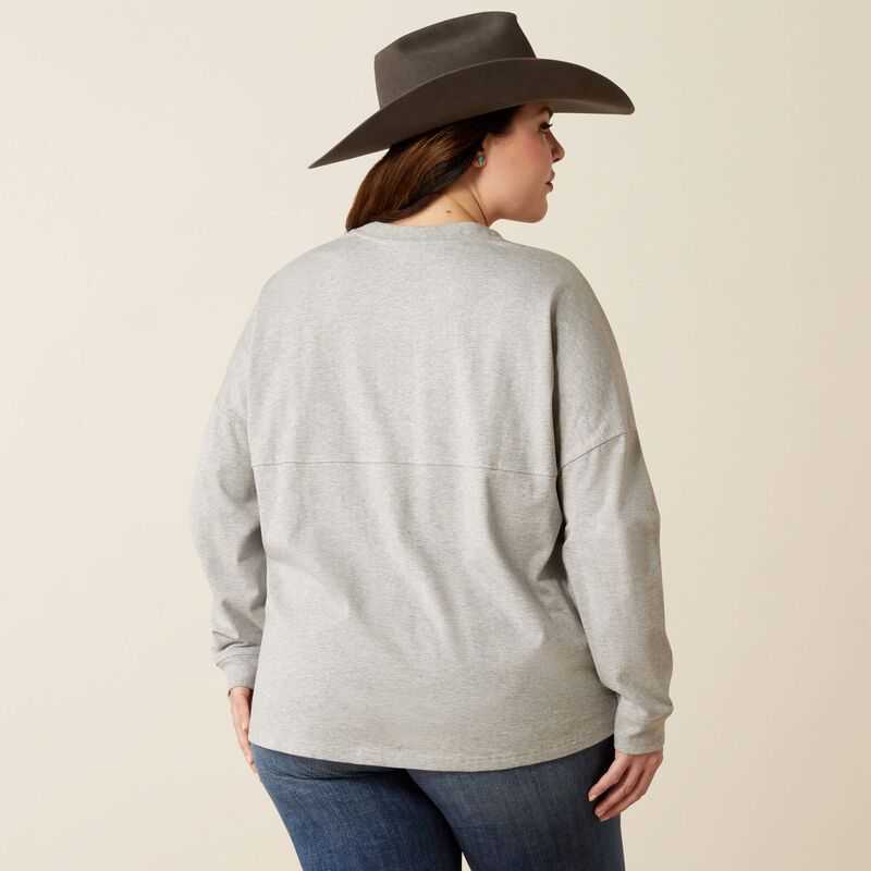 Ariat Cattle Call Oversized Shirt Grey | 217SBRAUI