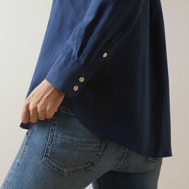 Ariat Cazadero Blouse Navy | 807LIUAEH