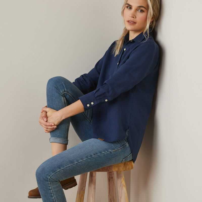 Ariat Cazadero Blouse Navy | 807LIUAEH