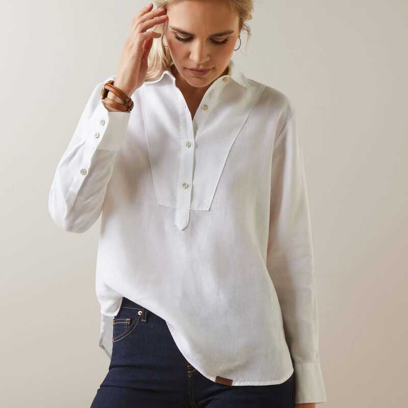 Ariat Cazadero Blouse White | 892KBPAQH