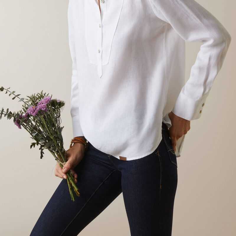 Ariat Cazadero Blouse White | 892KBPAQH