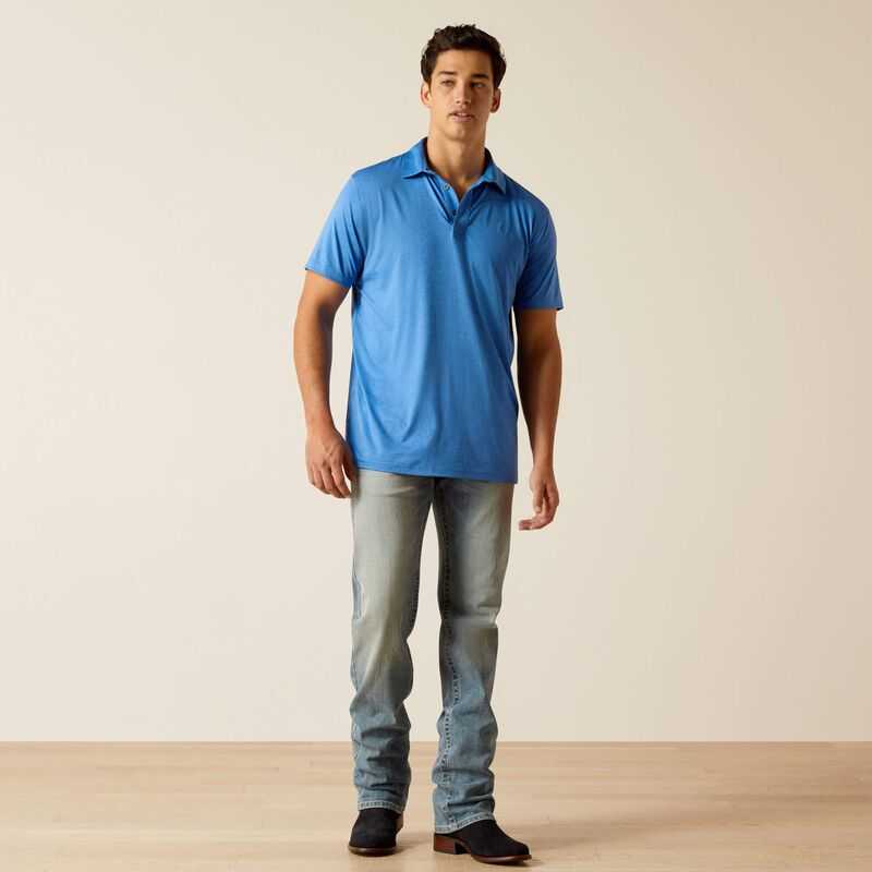 Ariat Charger 2.0 Fitted Polo Seascape | 356HJEBZQ