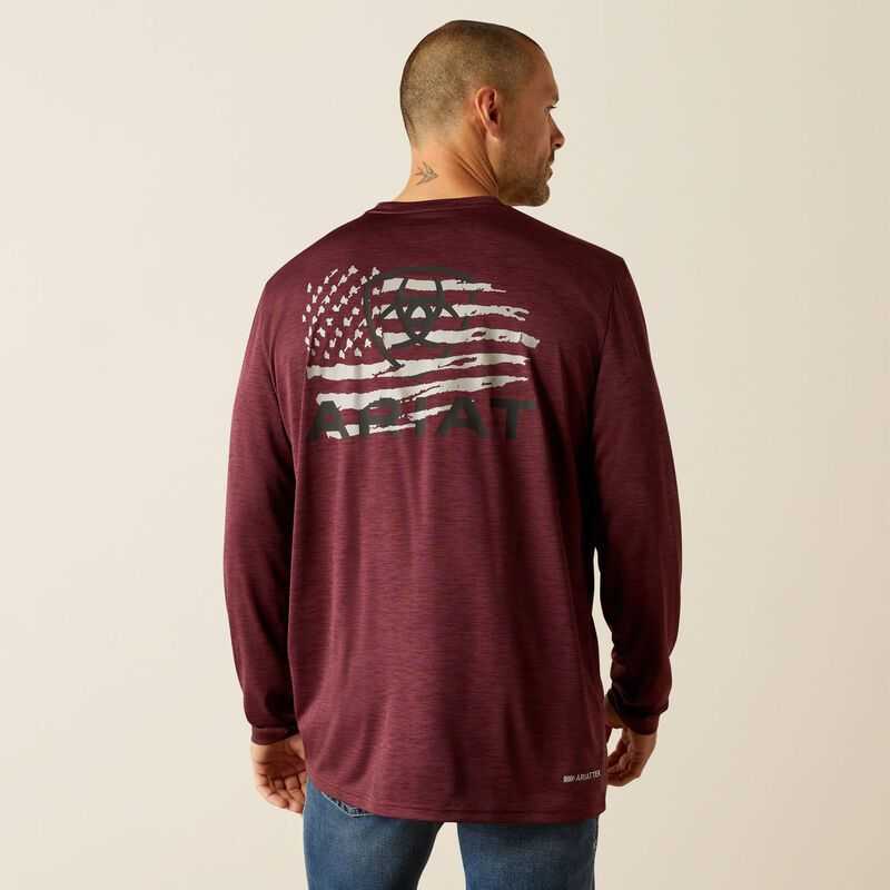 Ariat Charger Breakthru T-Shirt Malbec Heather | 124HKYFDL