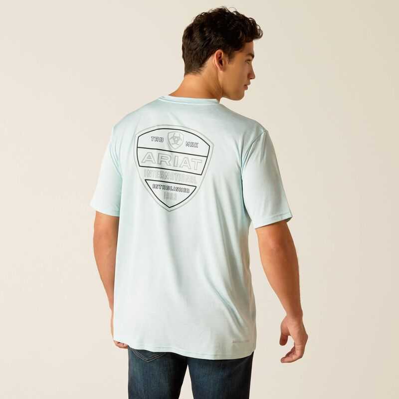 Ariat Charger Crestline T-Shirt Light Turquoise | 172UPKITZ