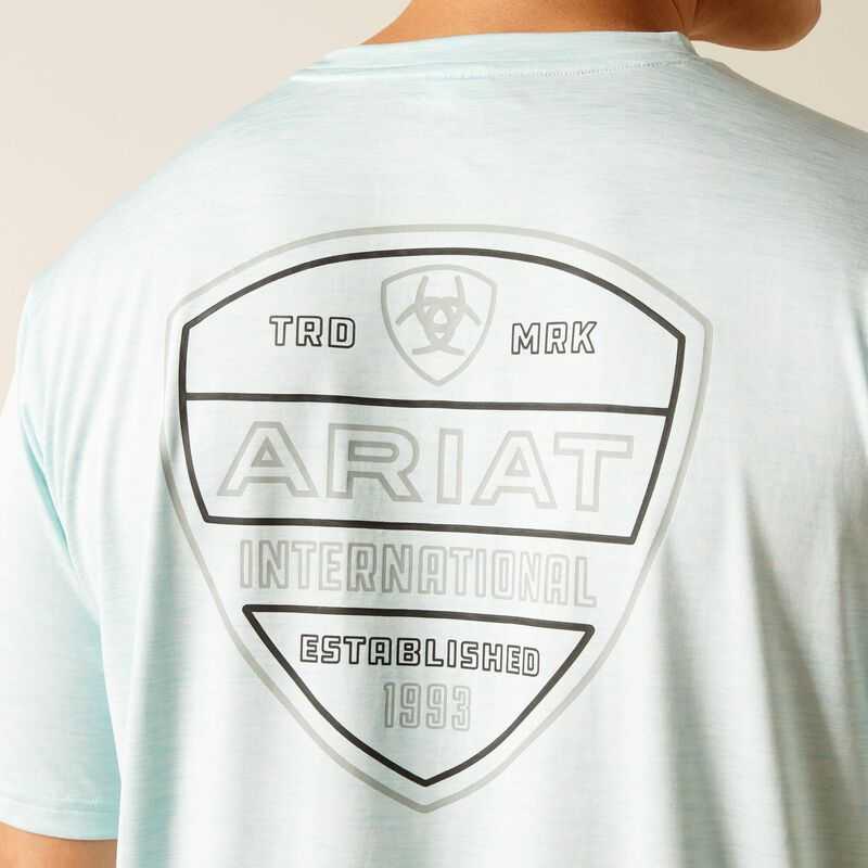 Ariat Charger Crestline T-Shirt Light Turquoise | 172UPKITZ