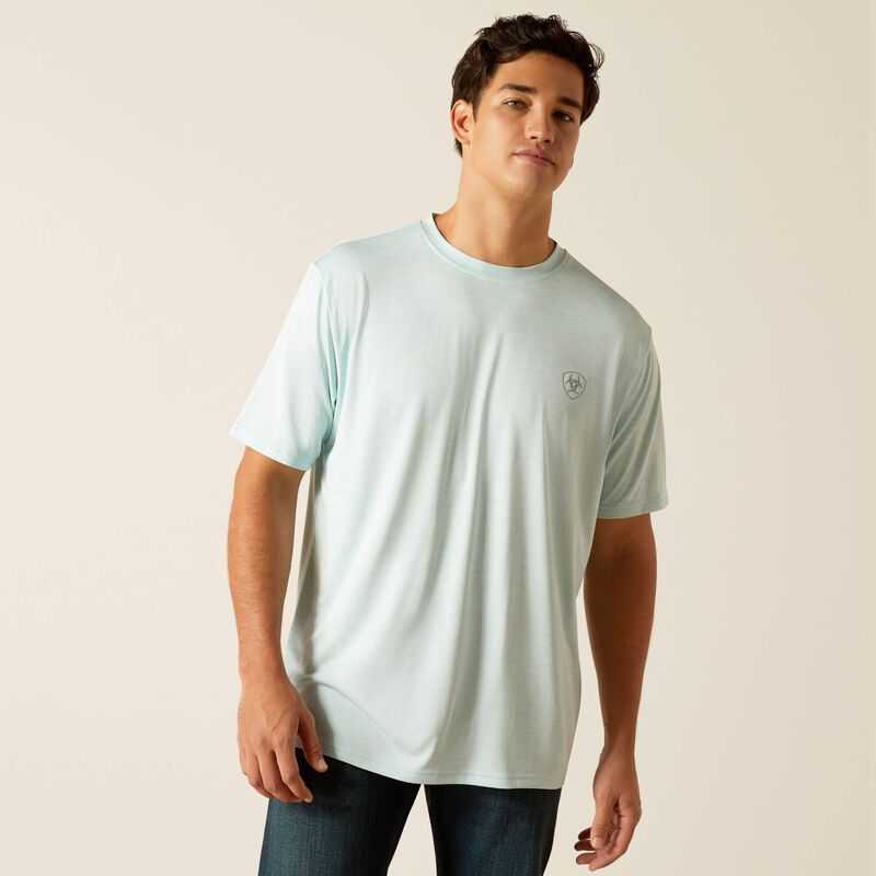 Ariat Charger Crestline T-Shirt Light Turquoise | 172UPKITZ