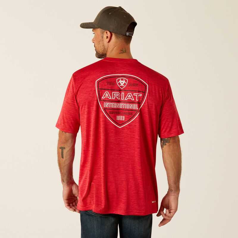 Ariat Charger Crestline T-Shirt Red | 954KLEZBC