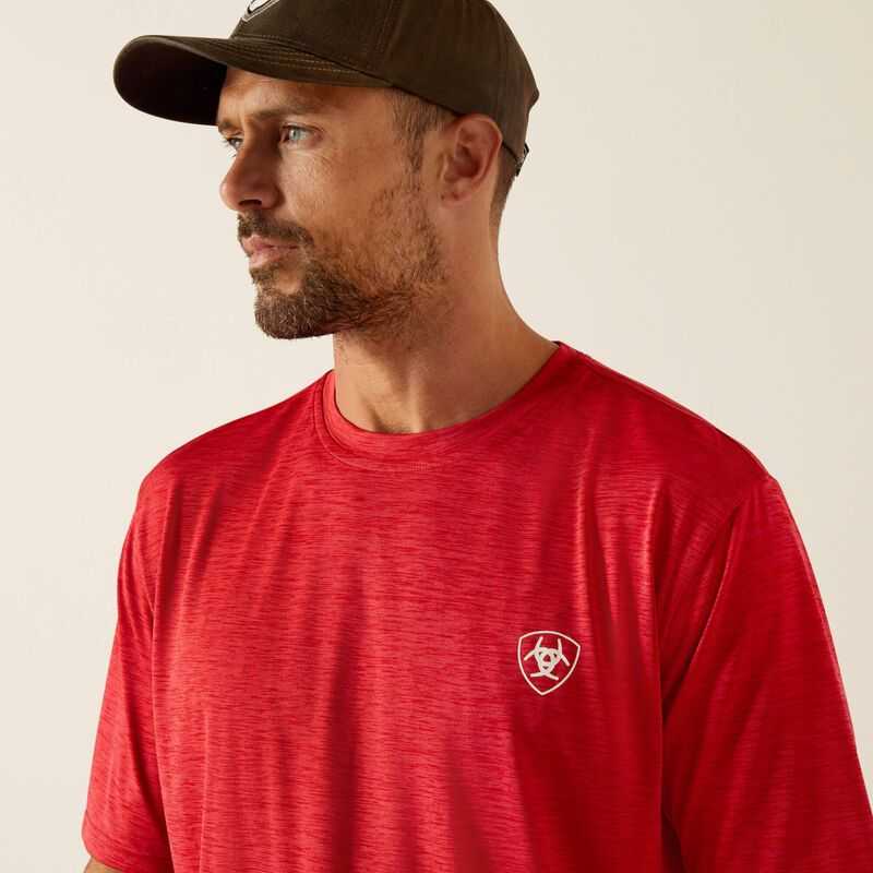 Ariat Charger Crestline T-Shirt Red | 954KLEZBC