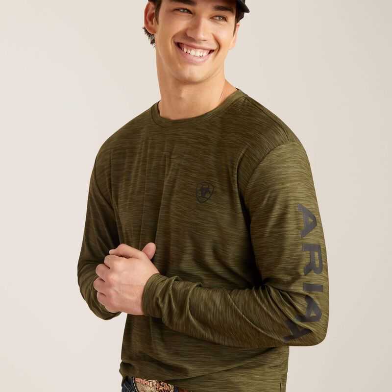 Ariat Charger Logo T-Shirt Olive | 216HCTAVL