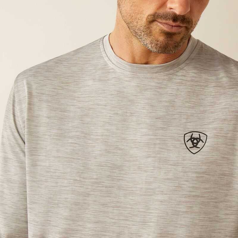 Ariat Charger Muddy Shield T-Shirt Light Grey | 368HBTFCI