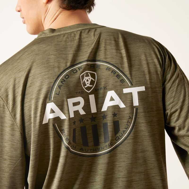 Ariat Charger Roundabout T-Shirt Olive | 168XZSEWY