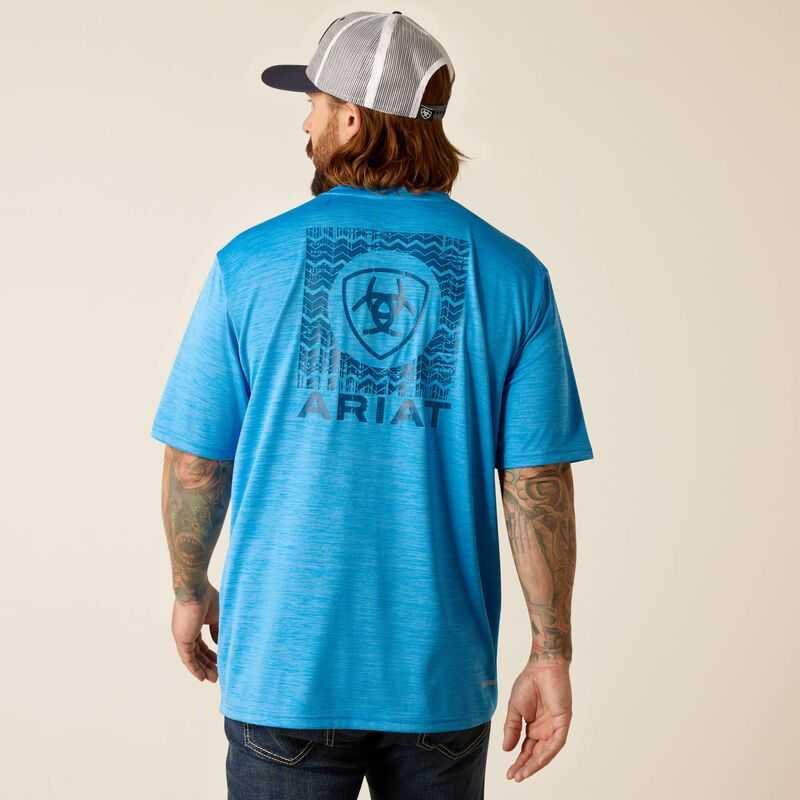 Ariat Charger SW Shield T-Shirt Blue | 786KJTYWN