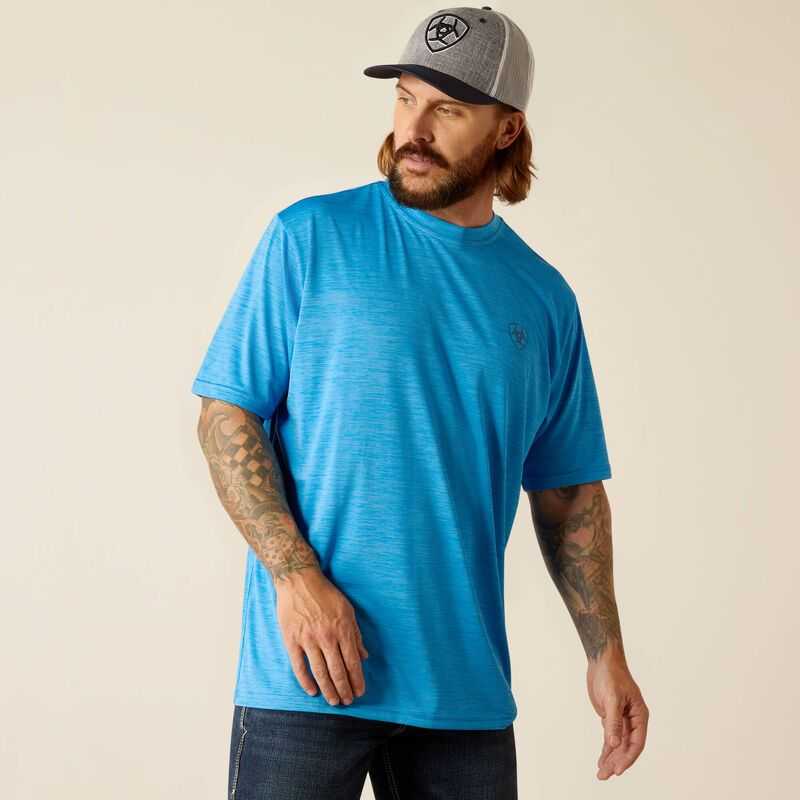 Ariat Charger SW Shield T-Shirt Blue | 786KJTYWN