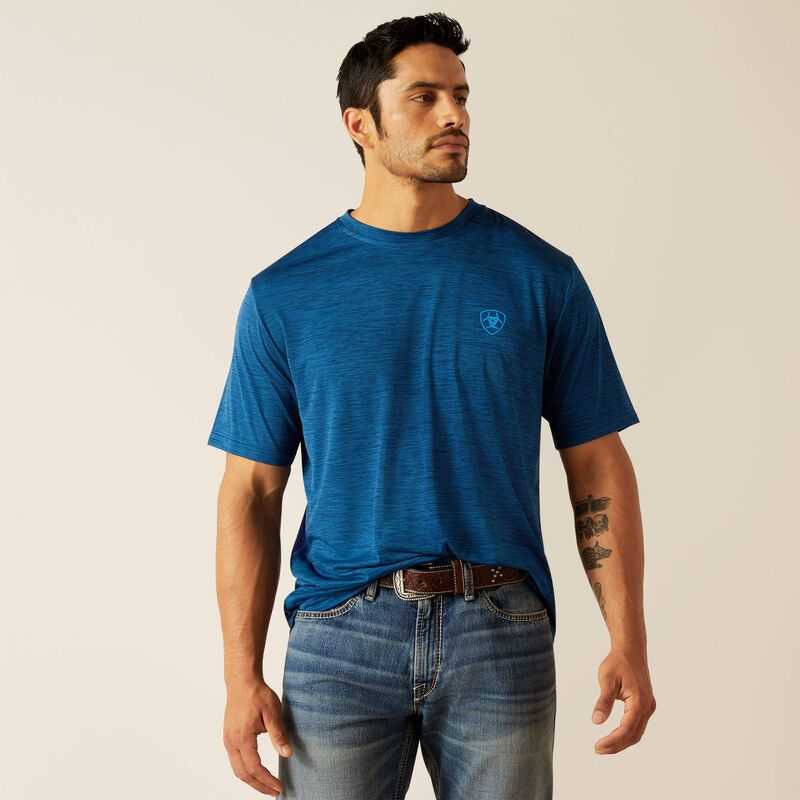 Ariat Charger SW Shield T-Shirt Navy | 483KYFHLV