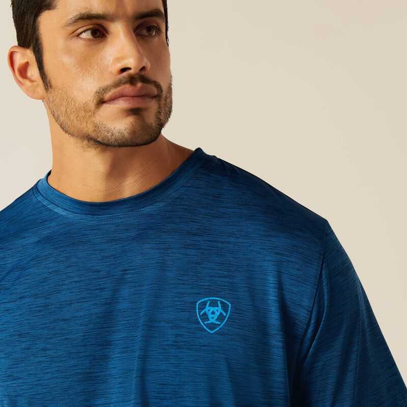 Ariat Charger SW Shield T-Shirt Navy | 483KYFHLV