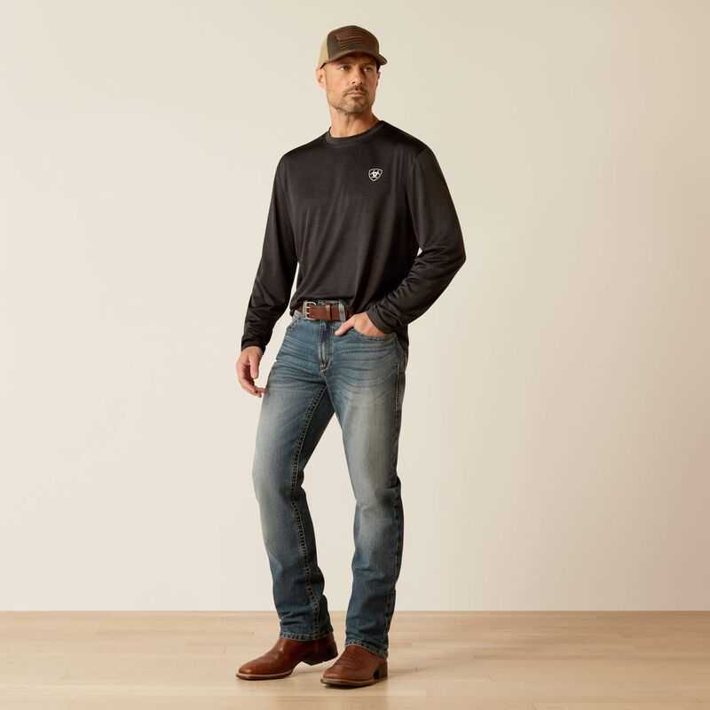 Ariat Charger Stacks T-Shirt Black | 798BXEOTV