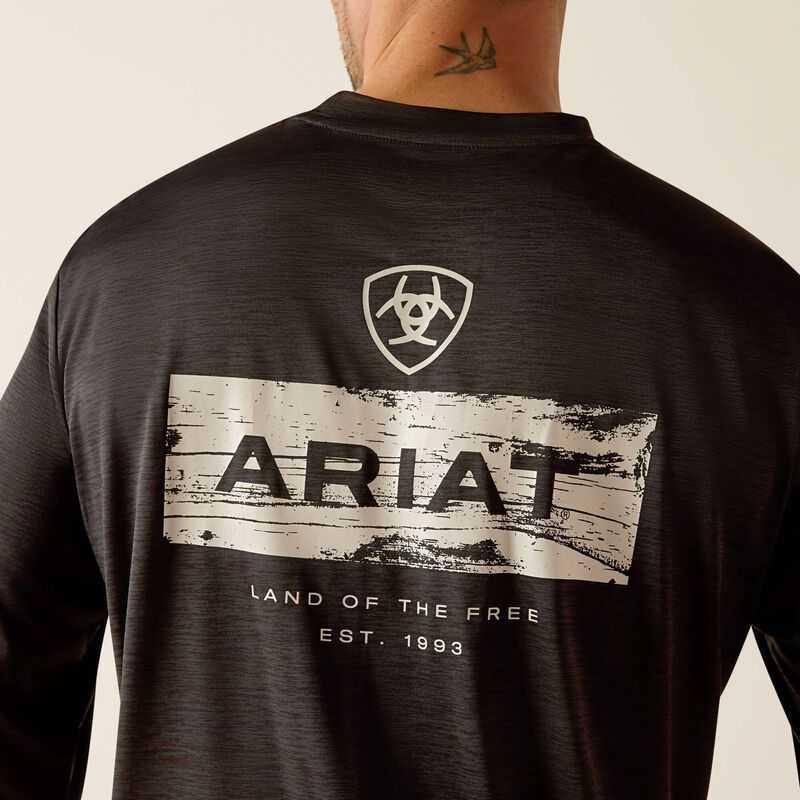 Ariat Charger Stacks T-Shirt Black | 798BXEOTV