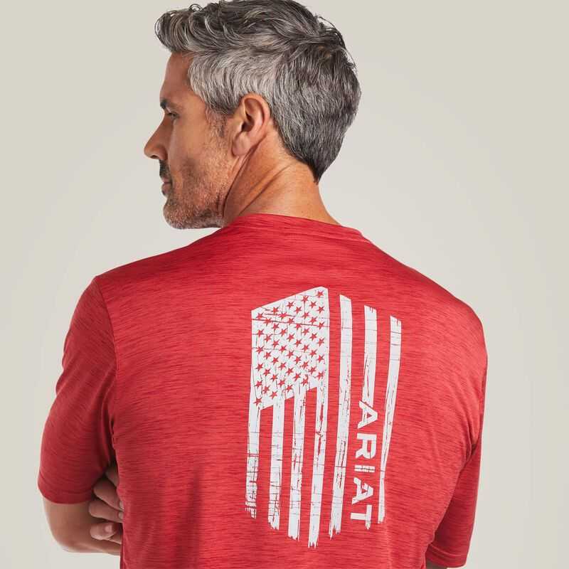 Ariat Charger Vertical Flag Tee Scooter | 195JQAMSB