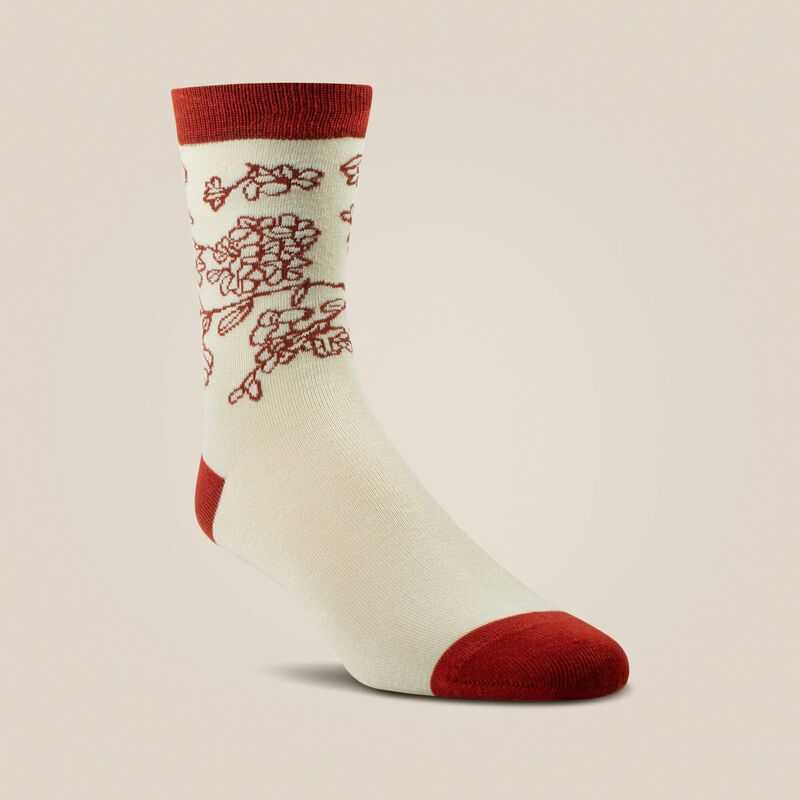 Ariat Charm Crew Socks Dark Red | 738THBFAG