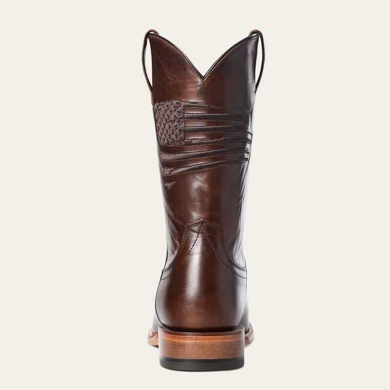 Ariat Circuit Patriot Square Toe Western Boot Brown | 592EQAXUI