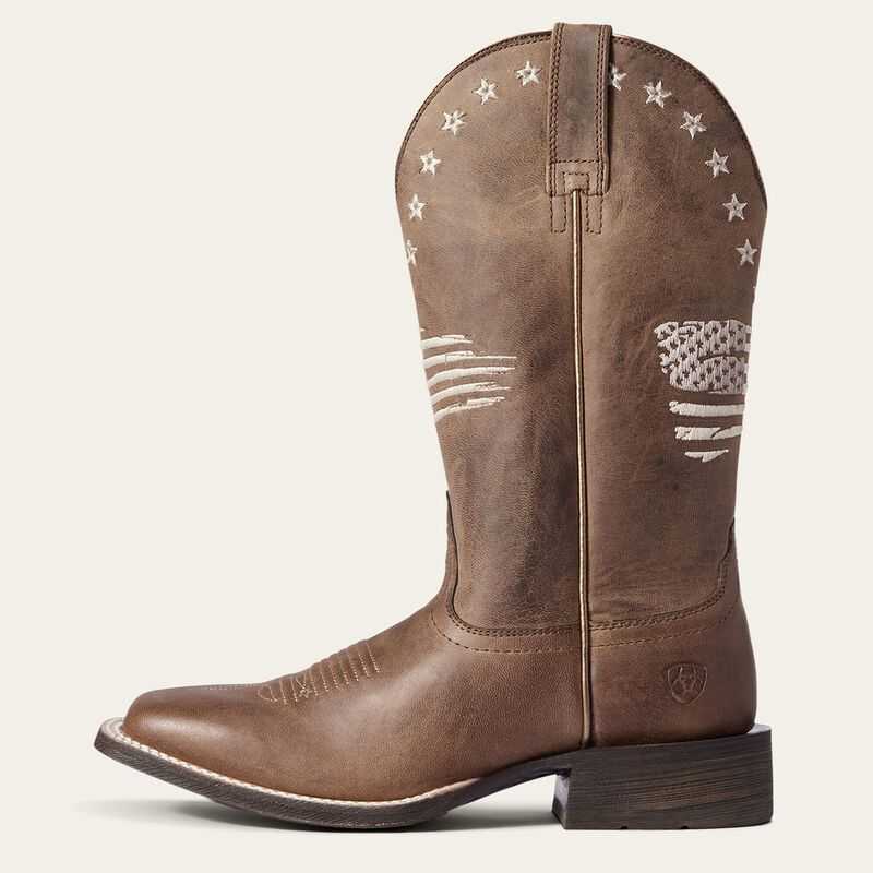 Ariat Circuit Patriot Western Boot Brown | 467DAOQTP