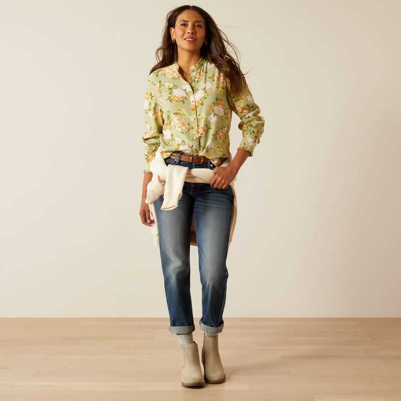 Ariat Clarion Blouse Rosegarden Print | 836DQBGWO