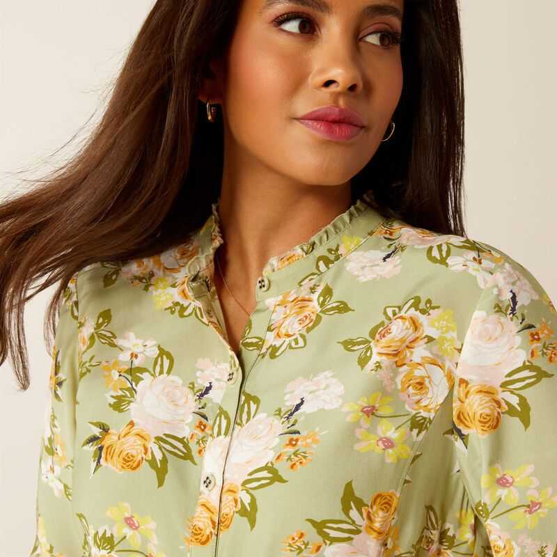 Ariat Clarion Blouse Rosegarden Print | 836DQBGWO