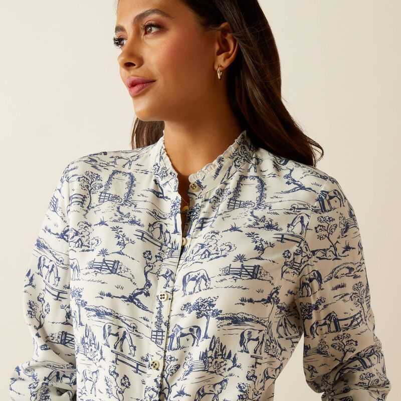 Ariat Clarion Blouse Toile Scene Print | 472RGSMQX