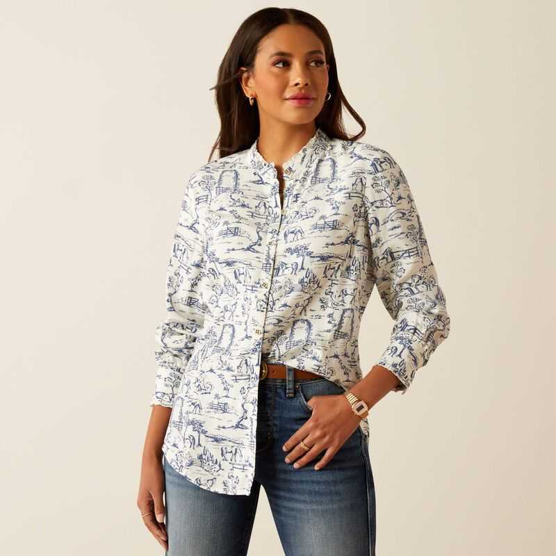 Ariat Clarion Blouse Toile Scene Print | 472RGSMQX