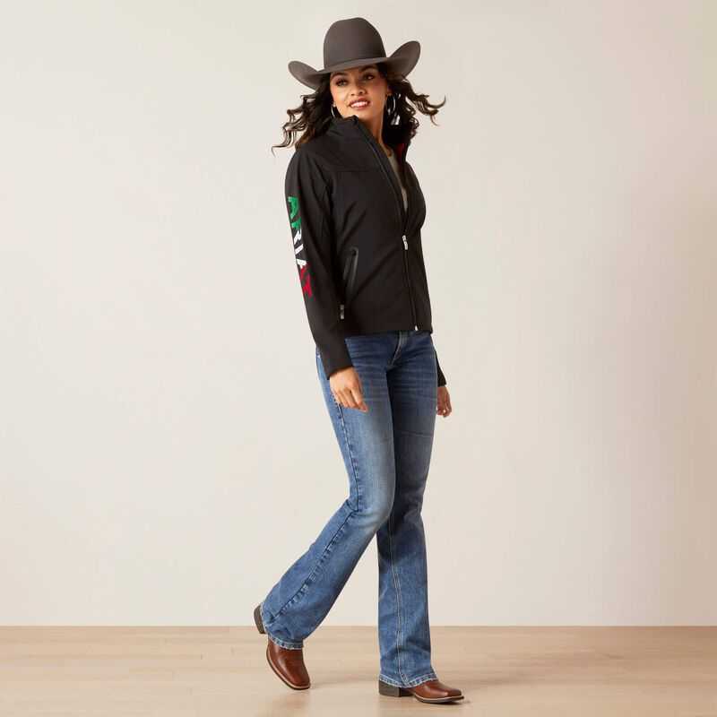 Ariat Classic Team Softshell Brand Jacket Black | 681LVXIJP