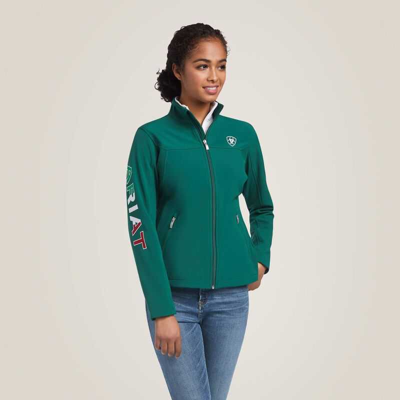 Ariat Classic Team Softshell MEXICO Jacket Verde | 769YLSHNK