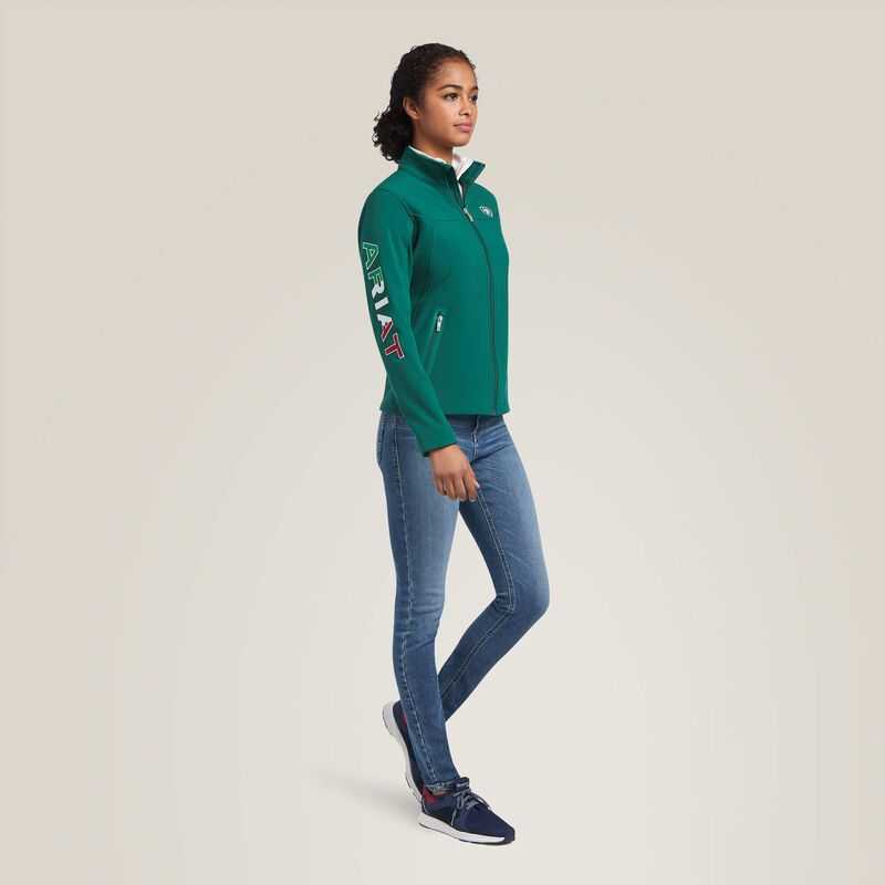 Ariat Classic Team Softshell MEXICO Jacket Verde | 769YLSHNK