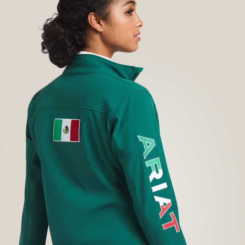 Ariat Classic Team Softshell MEXICO Jacket Verde | 769YLSHNK