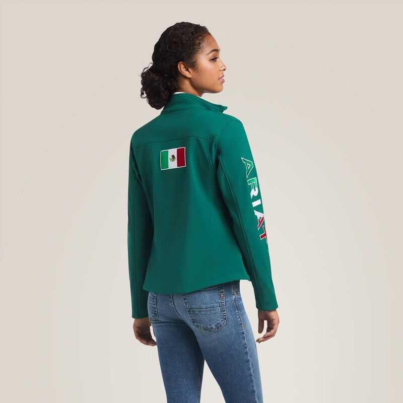 Ariat Classic Team Softshell MEXICO Jacket Verde | 769YLSHNK