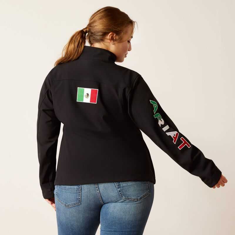 Ariat Classic Team Softshell MEXICO Jacket Black | 640XQCPOG